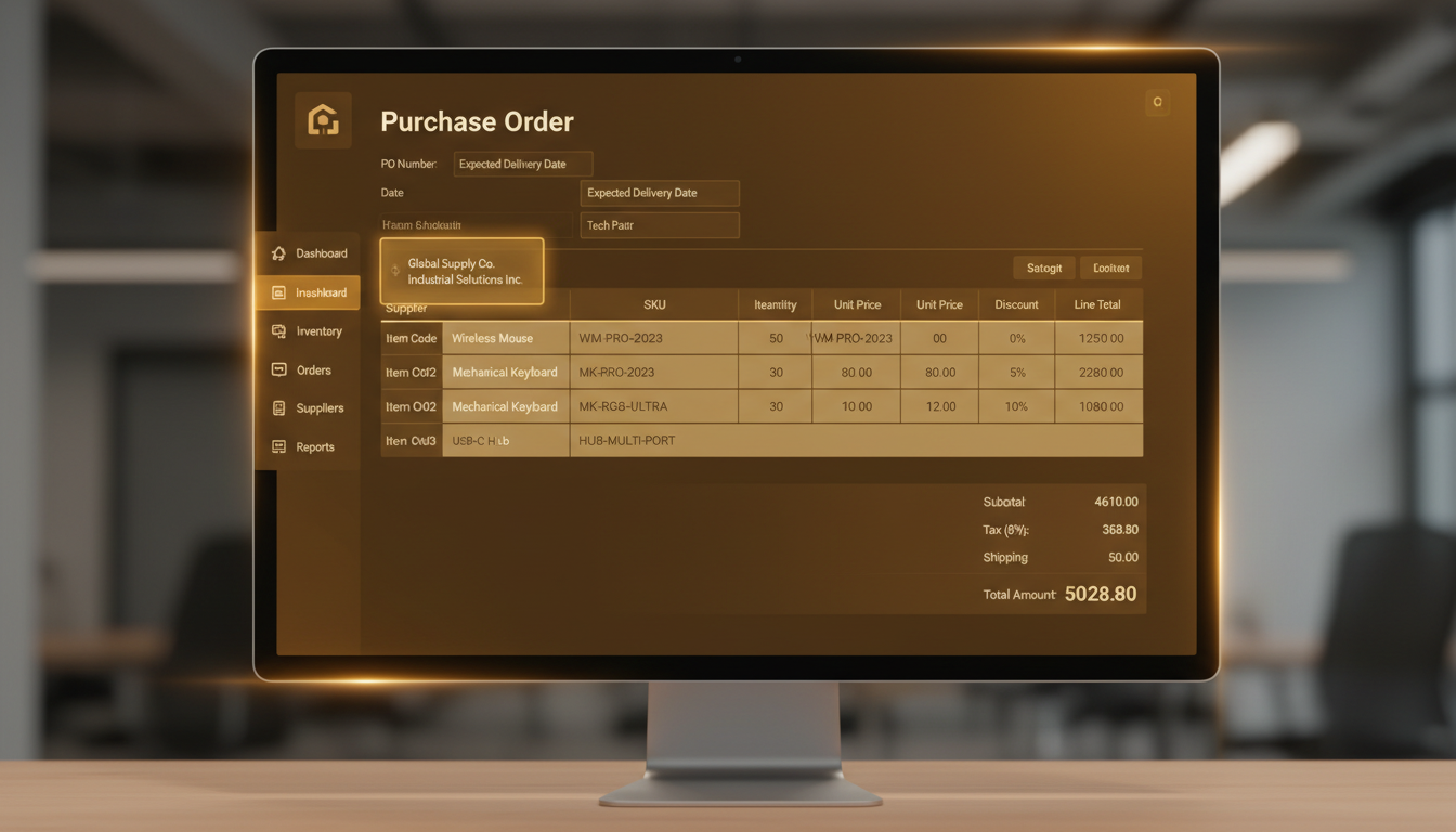Purchase Order Creation Concept